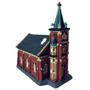 Dickens Village Collectible Porcelain Church Lighted Original Box Tested